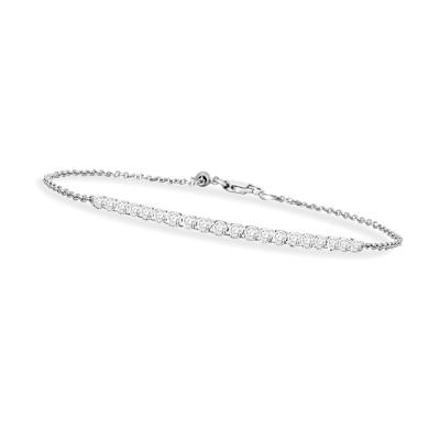 China 1.00 Carat of 18K Gold + Diamond 18K Gold T.W. Diamond Timeless Bracelet for sale