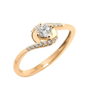 China 18K gold + 18K diamond gold 0.50 carats T.W. Diamond Brilliant Mix Ring for sale