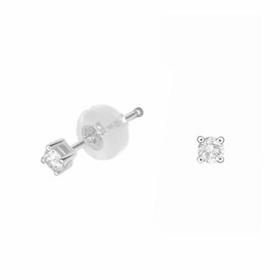 China 18K gold + 18K diamond gold 0.11 carat T.W. Diamond Solitaire Earrings for sale