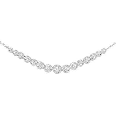 China 18K gold + 18K diamond gold 0.34 carat T.W. Diamond Timeless Necklace for sale