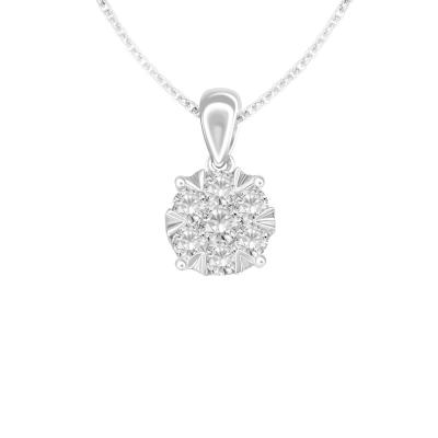 China 18K gold + 18K diamond gold 0.34 carat T.W. Diamond Brilliant Mix Pendant for sale