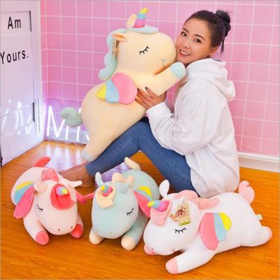 China Hot Selling Plush Stuffed Plush Unicorn Toys Soft Pillow Horse Baby Toy Unicorn Animal Christmas Halloween Gift For Kids for sale