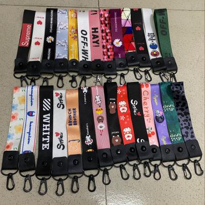 China Durable Customized Polyester Sublimation Shorts Lanyard Wrist Key Chain for sale