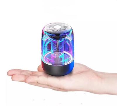 China Mini Wireless Speakers With LED Colorful Light Portable Transparent 3D Noise C7 Led High Fidelity Speaker for sale