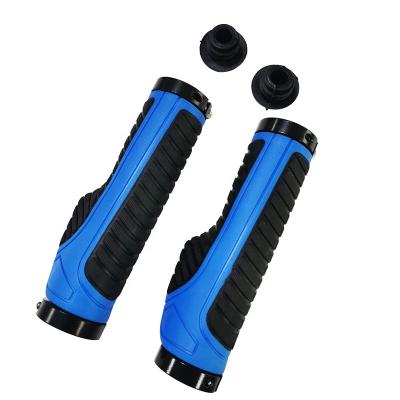 China Moutain Bikes 2pcs Non Slip Rubber Bicycle Handlebar Grips Engravable Brand LOGO MTB Mountain Bike Grip Grips 22.2mm Non Slip Soft Handlebar for sale