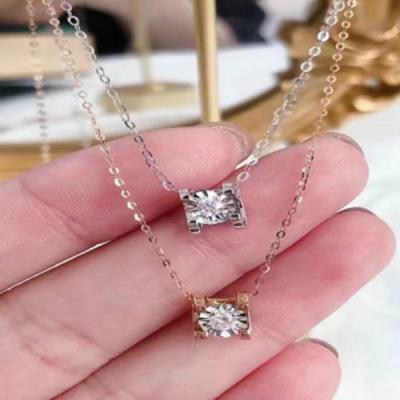 China CLASSIC Solid Gold Necklace Fashion Diamond Custom Gold Plated Pendants Necklace For Women for sale