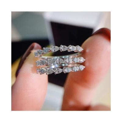 China Trendy factory direct personality 18K Diamond Band Ring Jewelry gold plated for women for sale