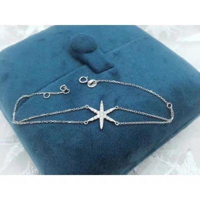 China CLASSIC Fashion Women Adjustable Six Point Star Diamond Chain Bracelets 18k Bracelets Good Gifts For Girlfriends for sale