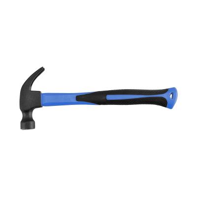 China Custom High Quality Fiberglass Claw Hammer 8 Ounce Hiyes Carbon Steel Claw Hammer Professional China Factory Hot Sale DIY Tool Claw Hammer Handle for sale