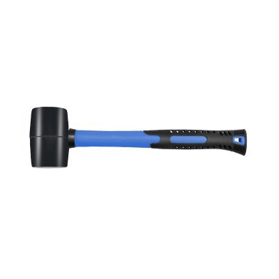 China Professional OEM Hiyes High Quality Drop Forged Hand Tool PP TPR Custom Black Rubber Mallet Fiberglass Handle 8oz China Factory for sale