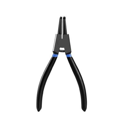 China MULTI FUNCTIONAL Professional Stock Nose Carbon Steel Hand Tool Internal Hiyes Needle Degree Hold Ring Double Than 7 Inch Bent Main Circlip Pliers for sale