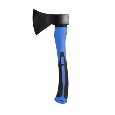 China Outdoor Carbon Forged Hammer Head 600g Steel Ax Hatchet Cutting With Fiberglass for sale