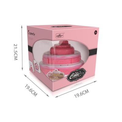 China Skin friendly; Washable 3 Layer Cake Shaped Pretend Play Set Girls Cosmetic Educational Toys Beauty Make Up Play Toy for sale