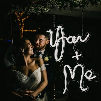 China Acrylic/PVC You And Me Small Neon Sign Custom Led Neon Sign China for sale