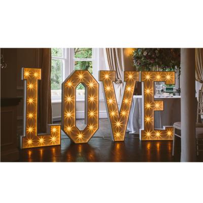 China All Occasions 4ft LOVE Light Bulb Letter Wedding Letters Love Marquee Letter Signs Metal for sale