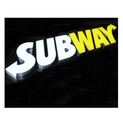 China Advertising Display UNDERGROUND Letters Logo Sign Epoxy LED Letter Sign Signage Restaurant Logo Sign for sale