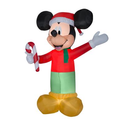 China Promotion Red Airblown Mickey With Candy Cane Giant Inflatable Display for sale