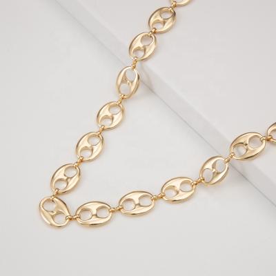 China Wholesale CLASSIC Cuban Choker Necklace Designer Chain Necklace 18k Gold Couples Necklace Jewelry for sale