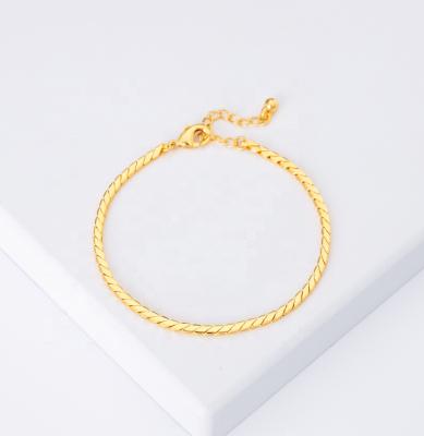 China Wholesale CLASSIC Gold Snake Chain Bracelet Silm Chain Bracelet Women Smart Kids for sale