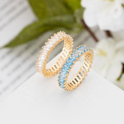 China CLASSIC Multi Color Gemstone Ring Jewelry Wedding Couple Rings CZ Women Rings Set for sale