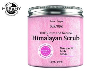 China Himalayan Salt Skin Care Body Scrub With Lychee Fruit Oil All Natural Cleansing Exfoliator for sale