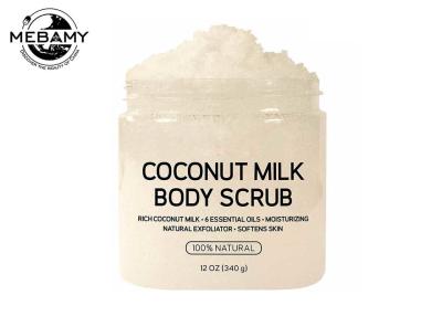 China Milk Coconut Skin Care Body Scrub Contain Dead Sea Salt Almond Oil And Vitamin E for sale