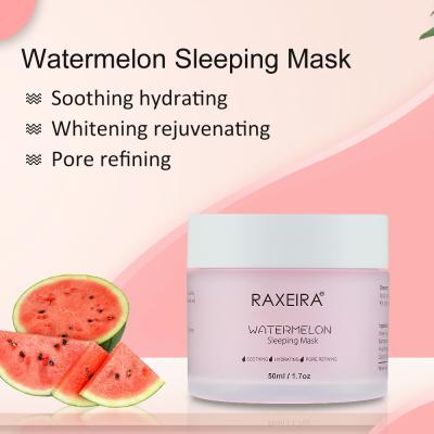 China 50ml Skin Care Face Mask  Hyaluronic Acid Overnight Hydrating Watermelon Sleeping Mask for sale