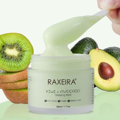 Chine Masque protecteur de soins de la peau d'OEM hydratant l'acide hyaluronique Kiwi Avocado Night Sleep Mask à vendre