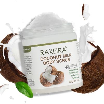 China Natural Organic Skin Care Body Scrub Deep Cleansing Exfoliate Skin Coconut Milk Body Scrub for sale