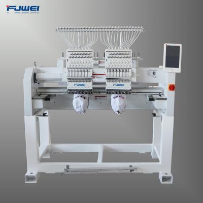 China 2020 Hotels FUWEI Stand Standard 2 Heads Computer Hat Monogram Embroidery Heavy Machine Pattern for sale