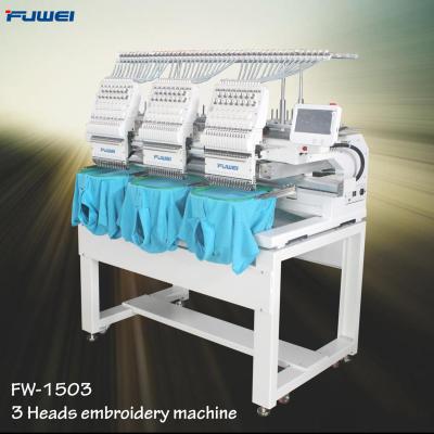 China 2019 Xingyue fuwei hotels automated 3 heads embroidery machine for hat and flat and clothes with factory outlet for sale