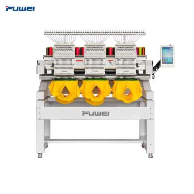 China FUWEI Hotels New Model High Quality 3 Head Computerized 15 Colors Automatic Embroidery Machine With Prices for sale