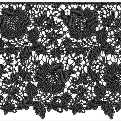 China SJ-FNL1003 High Quality Viable Running Spells Guipure Lace Trim Large Flower Water Soluble Design Trim Lace Wide Lace For Dress for sale