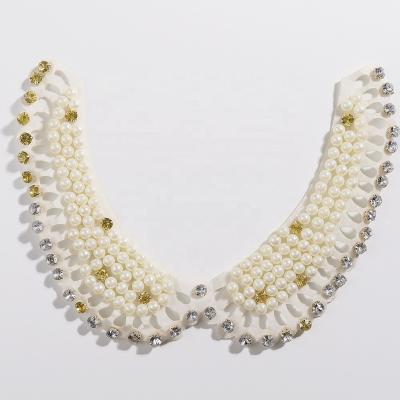 China New Fashion Sweater Eco - Friendly Bead Collar Decorative Beaded Applique Neckpiece for sale