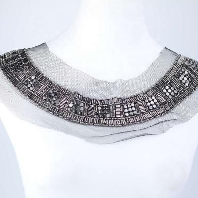 China 2019 NEW DESIGN Semicircle Neckpieces Decorative Beading Neck Trim Trim Garment Delicate Handmade Neckline for sale