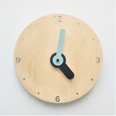 China Educational DIY Toys Nordic Style Wall Clock Modern Design Digital Clock Living Room Wall Watch Decoration Wooden Bedroom Home Gift for sale