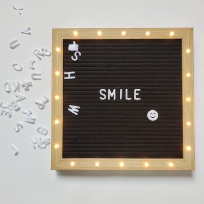 China New Zealand Pine Wood + Fabric Felt High Grade Felt Letter Board with Backing, Integrated LED Lights (10 x 10) - Menu Board, Wood Frame for Custom Sign Messages, Menu for sale