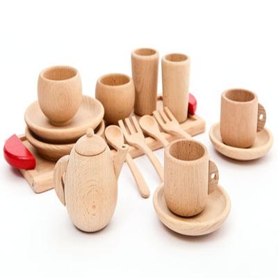 China Montessori Waldorf Toys Bin Wooden Sensory Tools Wooden Dish Scoops and Tongs Set Educational Fine Motor Training for Kindergarten for sale