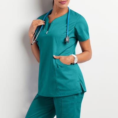 China Doctors Uniforms Short Sleeve Breathable Comfortable Medical Sets Suits Dental Clinic Beauty Care Figs Scrubs Uniforms Cheroke for sale