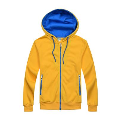 China Anti-wrinkle China Manufacturer High Quality Yellow Zip Hoodie Custom Logo Hoodie for sale