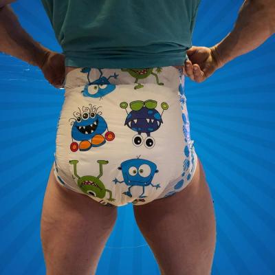 China abdl super thick adult abdl disposable printed abdl diaper diapers for the elderly for sale