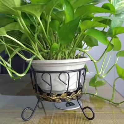 China Modern Single Layer Living Room Balcony Floor-to-Ceiling Flower Stand Wrought Iron Flower Pot Display StandFlower Indoor Plant Stand Ho for sale