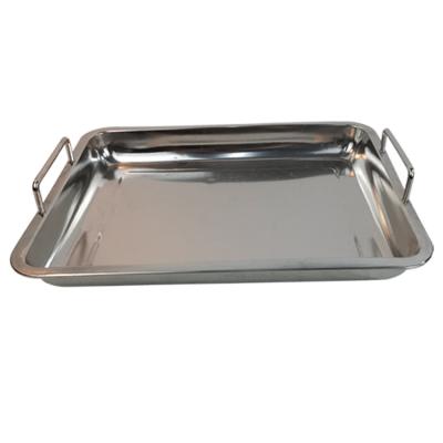 China Sustainable Stainless Steel Square Dish Thickened Tray BBQ Dish Grilled Splint Hotel CanteenTray Set For KitchenMulti Sizes Tray for sale