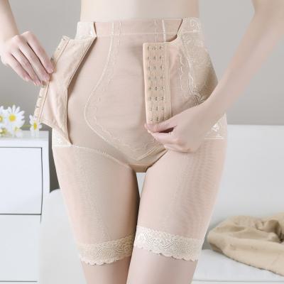 China Breathable Butt Lifter Top Shorts Trainer Leggings Body Shaper Adjustable Hooks Tummy Control Lace Waist Shorts Fat for sale