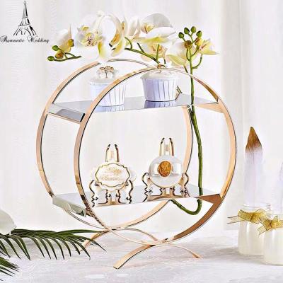 China Durable Luxury Metallic Flower Stands Around Wedding Arch Backdrop Frame Wedding Supplies Decoration for sale