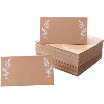 China Party Supplies Wedding Decoration Banquet Table Uncoated Paper Hand Written Number Cards for sale