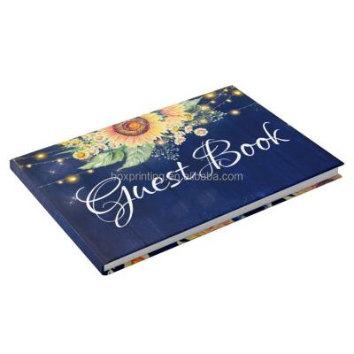 China Shows Events Wedding Customized Hard Cover Gold Foil and Gilded Edges Wedding Guest Books Alternatives for sale