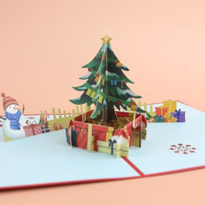 China Europe 3D Christmas Holiday Postcards Gifts For Christmas Thank You Greeting Pop Up Cards for sale