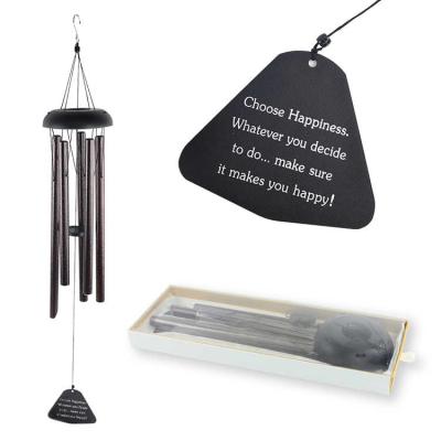 China CLASSIC aluminum and wood 3D wind chimes in gift box for sale