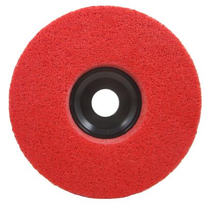 China Polishing stainless steel the T.A.O. RED NON-WOVEN 4 Inch Wheel Polishing Nylon Non-Woven Wheel for sale